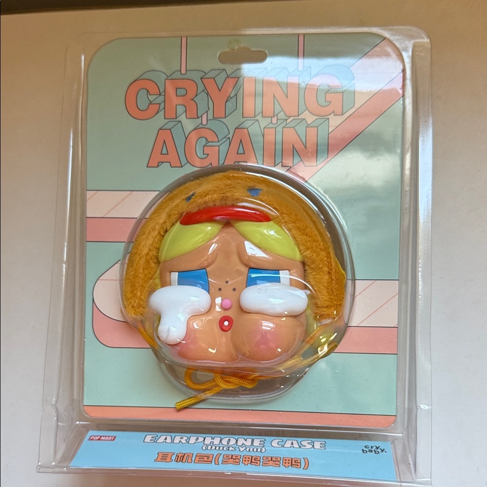 Crying Again Earphone Case - Yellow